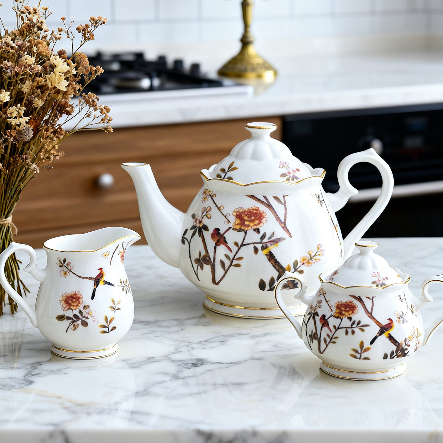 インテリアに映えるおしゃれな陶器ティーカップセット