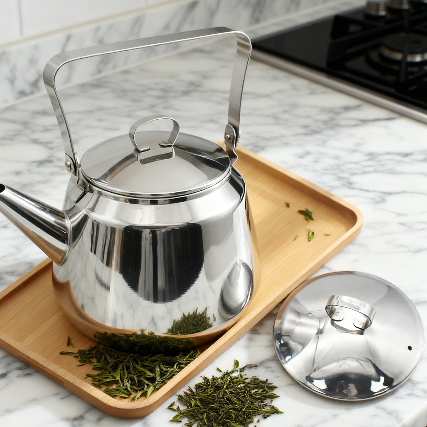 おしゃれデザインのステンレスポット