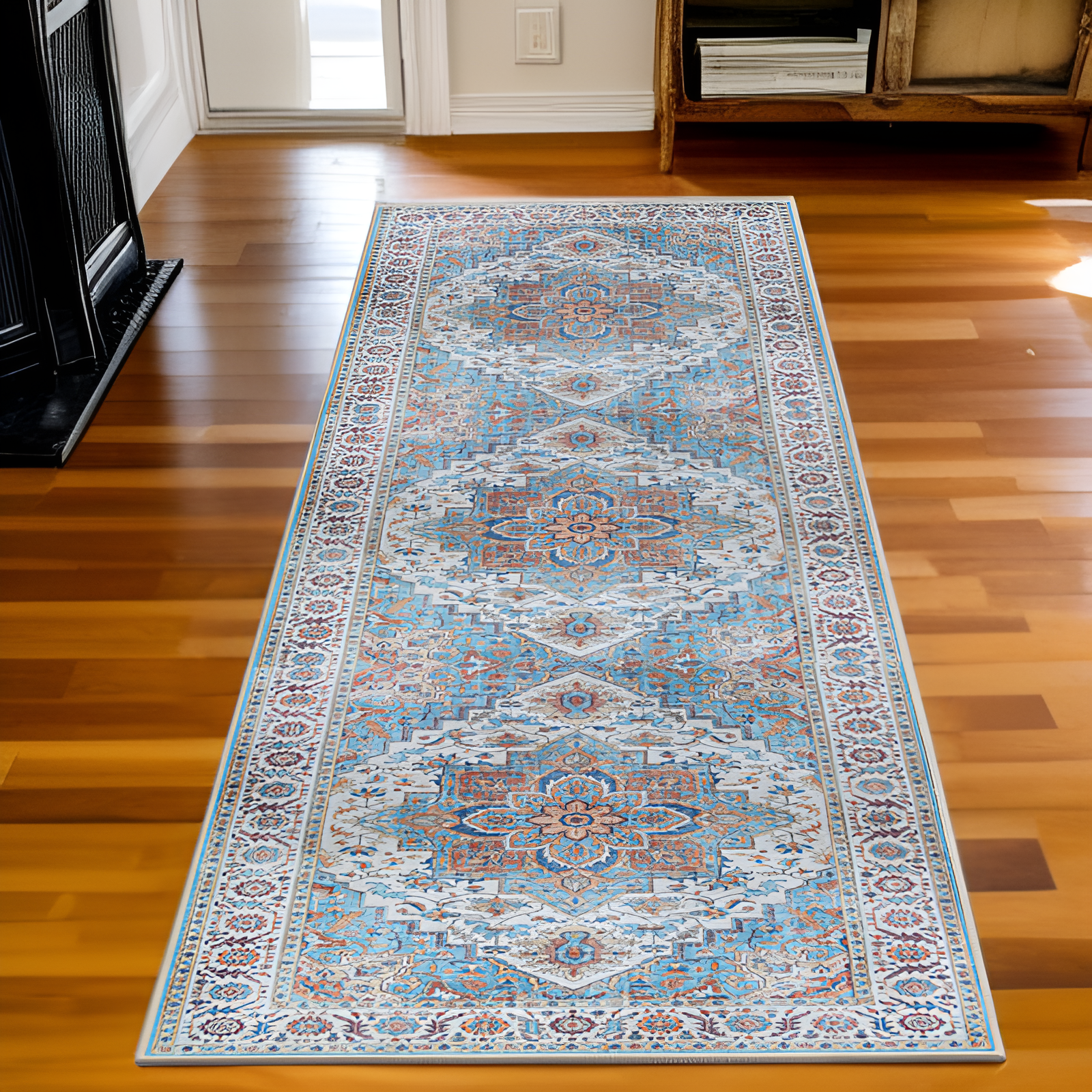 レトロクリスタルベルベット長方形カーペット