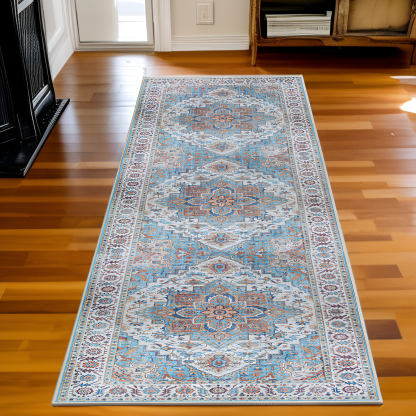 レトロクリスタルベルベット長方形カーペット