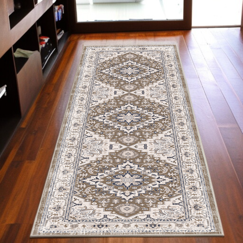 レトロクリスタルベルベット長方形カーペット