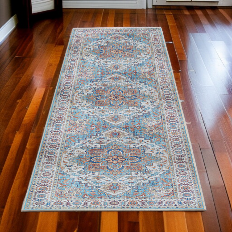 レトロクリスタルベルベット長方形カーペット