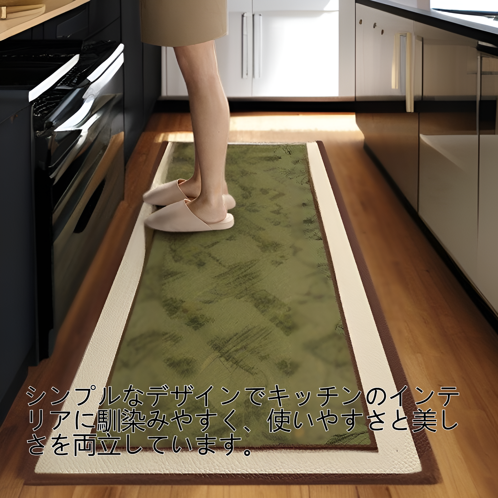 滑り止め加工が施されたフットレストの表面