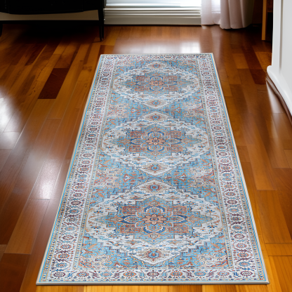 レトロクリスタルベルベット長方形カーペット