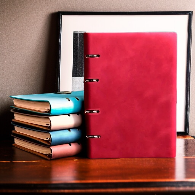 学生向け A4 4穴ルーズリーフノート 分離式ダイアリー メモ帳 リフィル付き