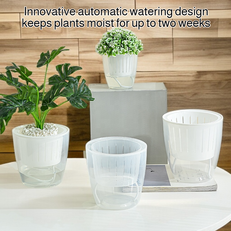 Self-Watering Plastic Flower Pot 