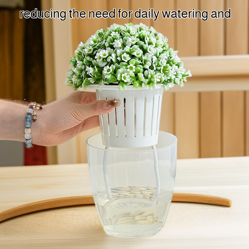 Self-Watering Plastic Flower Pot 
