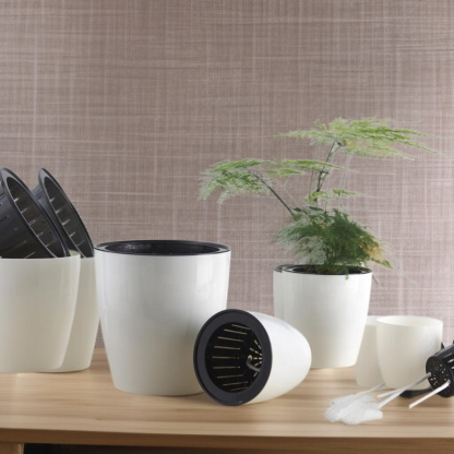 Self-Watering Plastic Flower Pot 