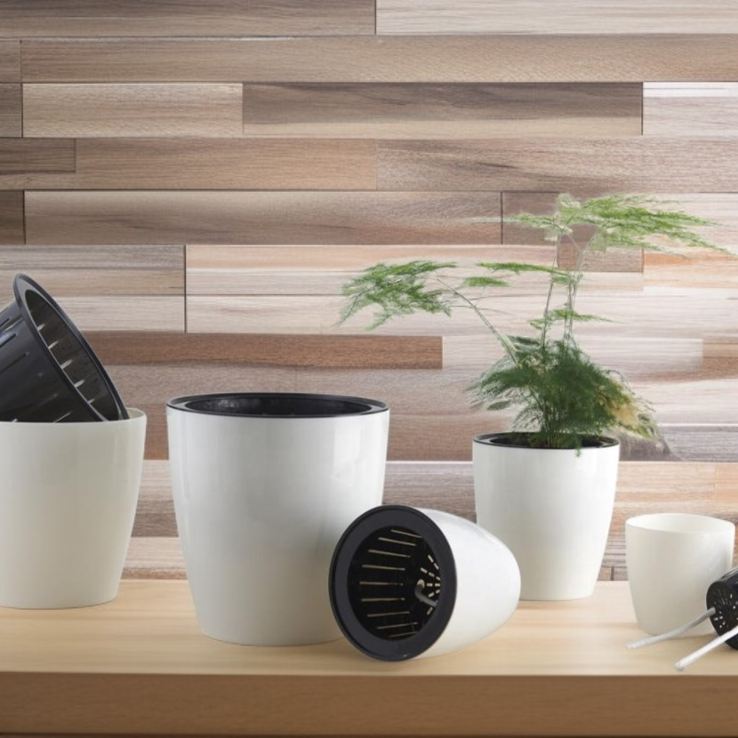Self-Watering Plastic Flower Pot 