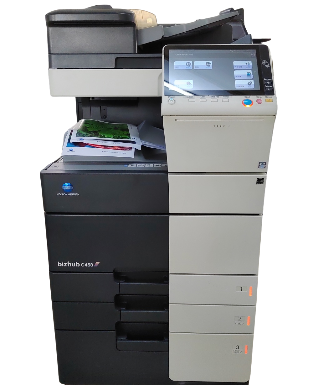 refurbished Konica Minolta Bizhub C458 photocopay machine