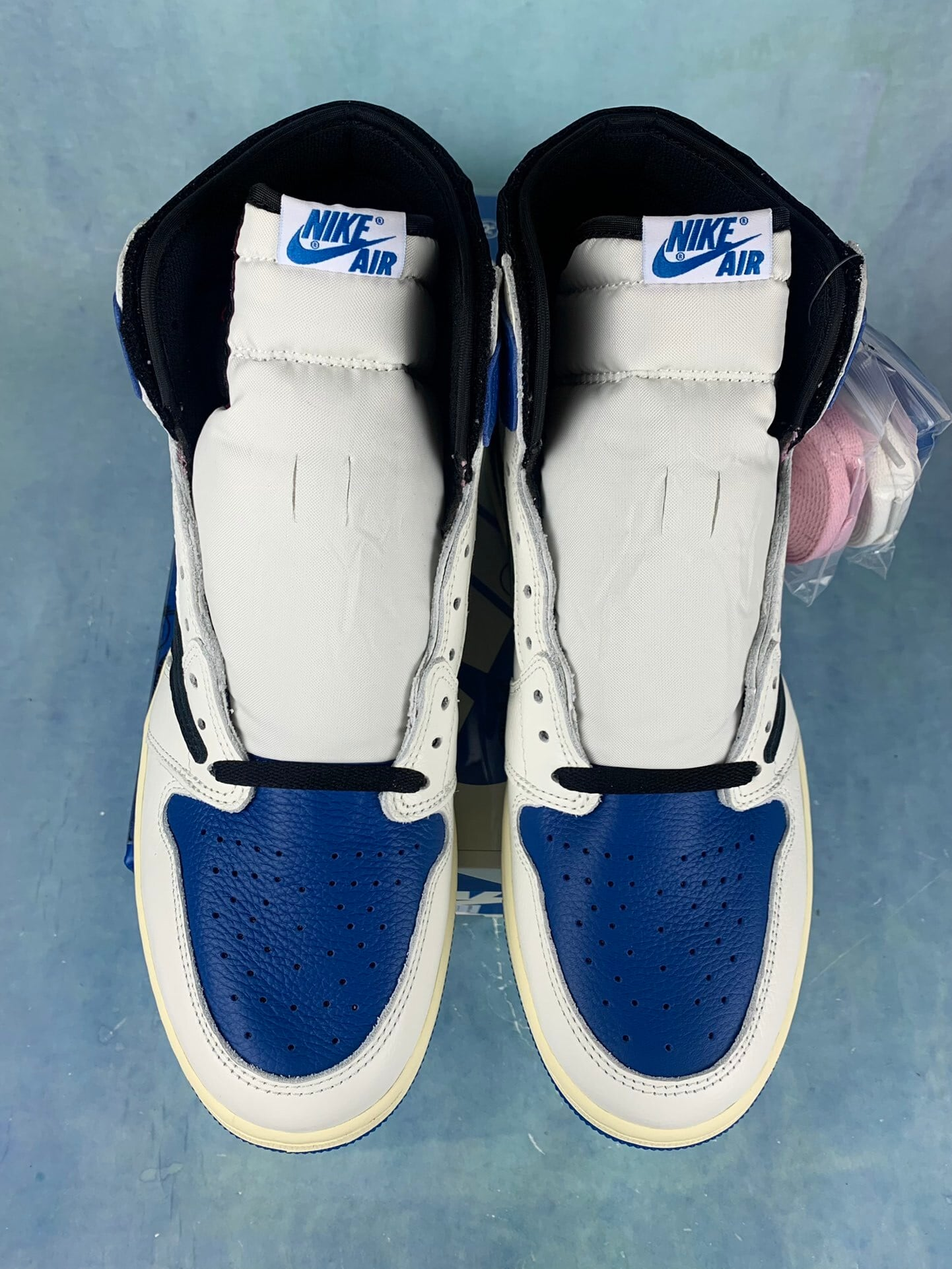 【LJR】 TRAVIS SCOTT x FRAGMENT XNIKE AIR JORDAN 1 RETRO HIGH OG SP"MILITARY BLUE" LJR(DH3227-105)