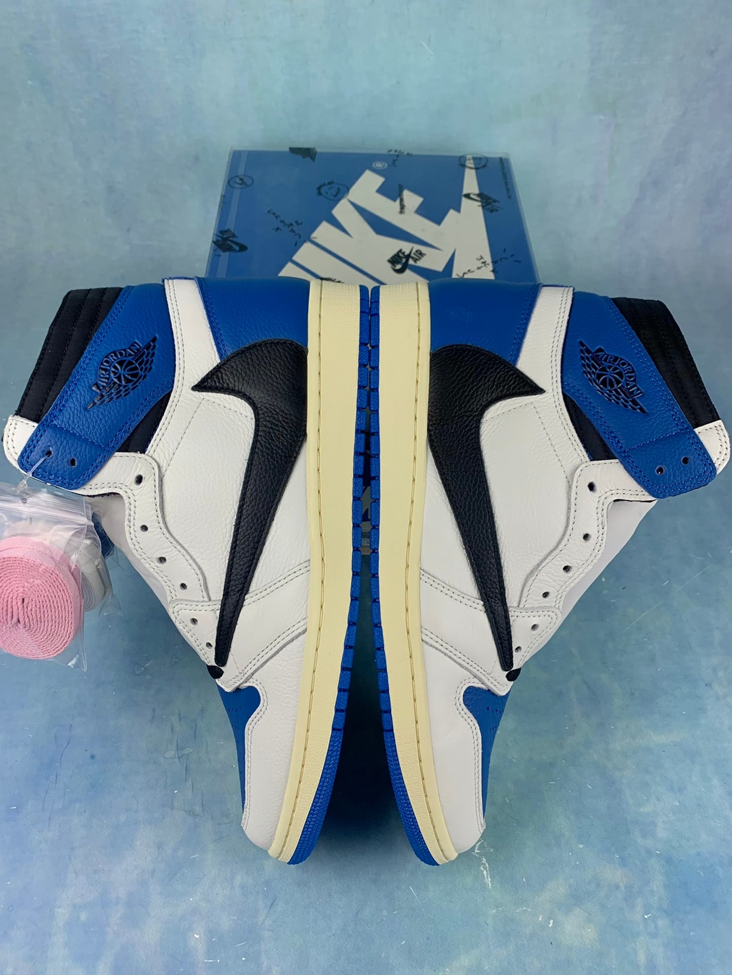 【LJR】 TRAVIS SCOTT x FRAGMENT XNIKE AIR JORDAN 1 RETRO HIGH OG SP"MILITARY BLUE" LJR(DH3227-105)