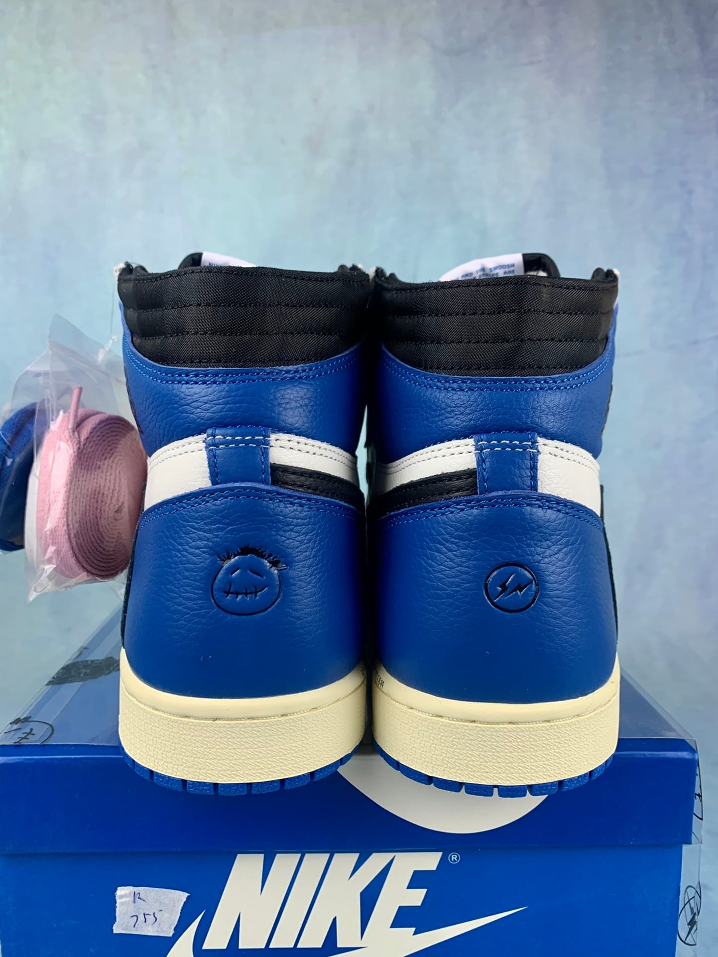 【LJR】 TRAVIS SCOTT x FRAGMENT XNIKE AIR JORDAN 1 RETRO HIGH OG SP"MILITARY BLUE" LJR(DH3227-105)