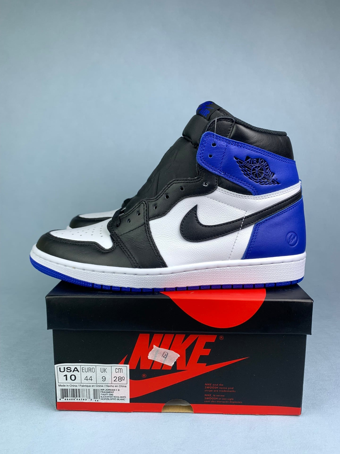 【LJR】 Fragment design × Nike Air Jordan 1 Retro High OG "Black/Sport Royal/White"