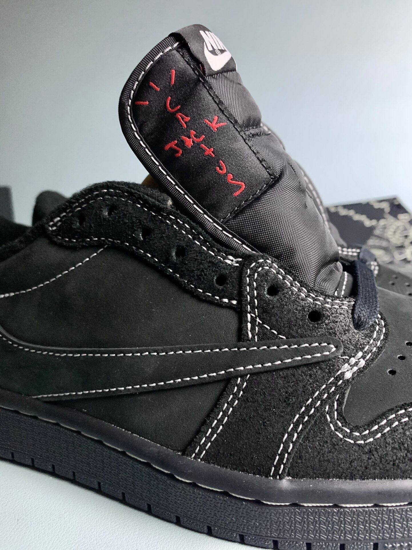 【LJR】 TRAVIS SCOTT x NIKE AIR JORDAN 1 LOW OG SP "BLACK PHANTOM"