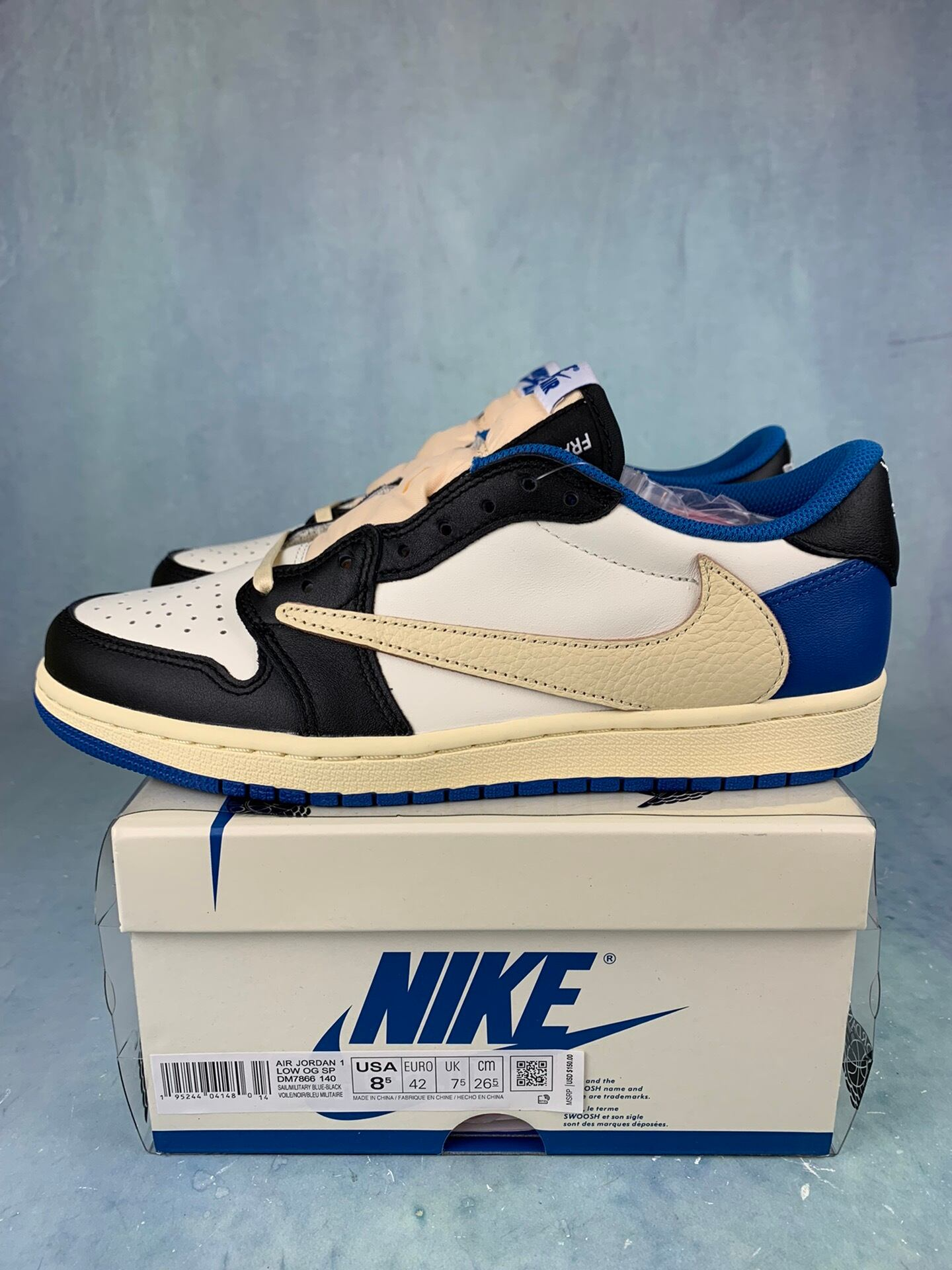 【LJR】Travis Scott × Fragment × Nike Air Jordan 1 Low OG SP "Military Blue"