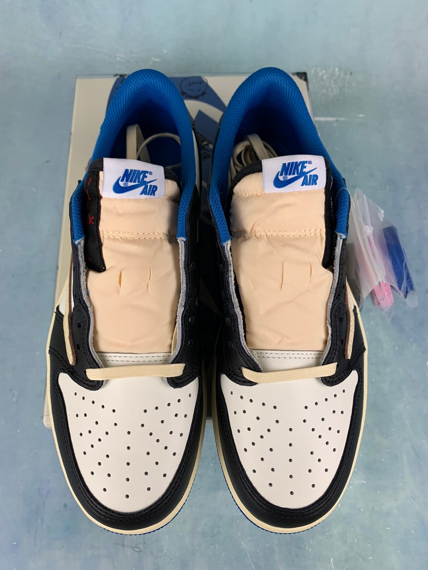 【LJR】Travis Scott × Fragment × Nike Air Jordan 1 Low OG SP "Military Blue"