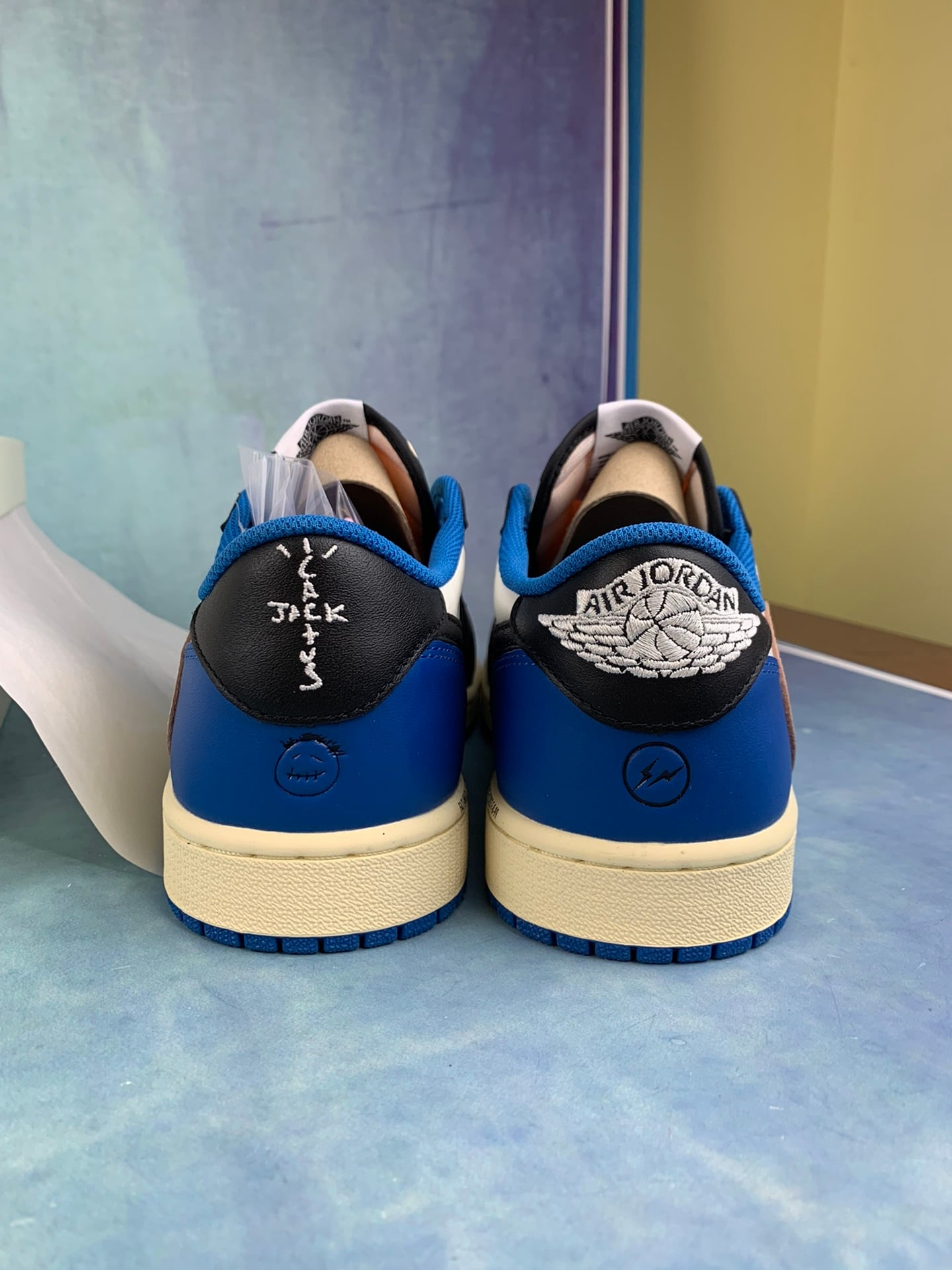 【LJR】Travis Scott × Fragment × Nike Air Jordan 1 Low OG SP "Military Blue"