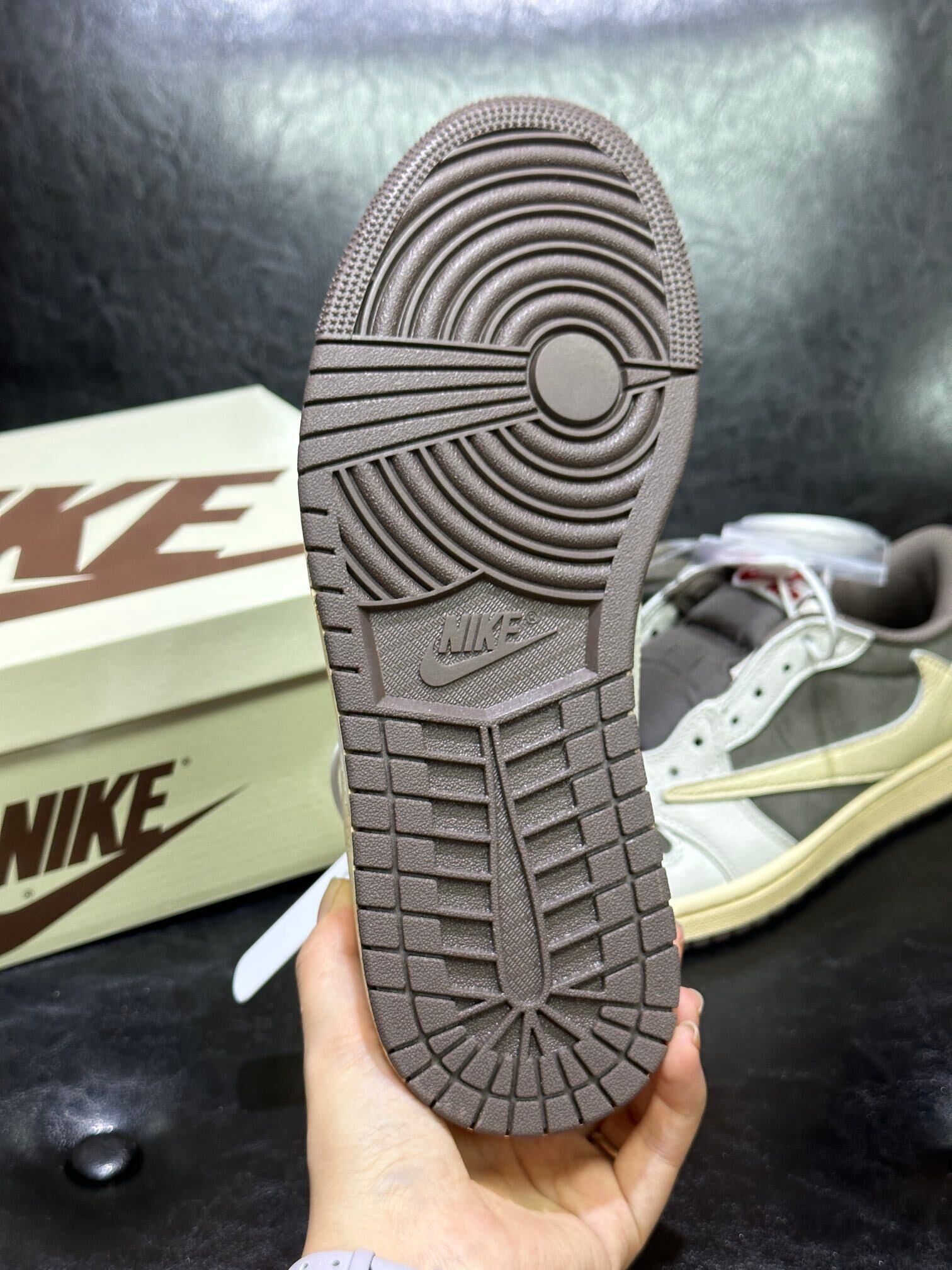 TRAVIS SCOTT x NIKE AIR JORDAN 1 LOW OG SP "REVERSE MOCHA/SAIL AND RIDGEROCK"