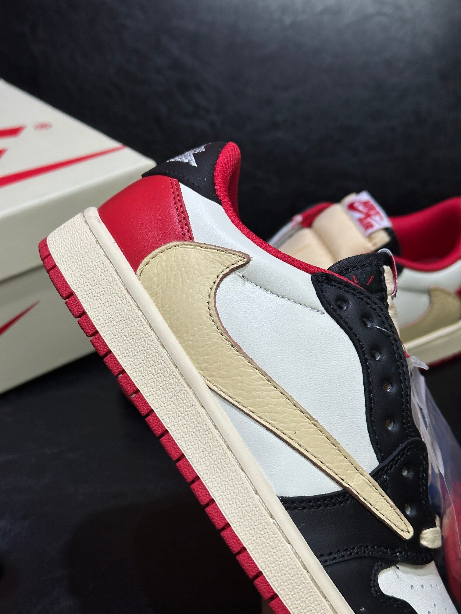 Travis Scott x Nike Air Jordan 1 Low “Red & Black”