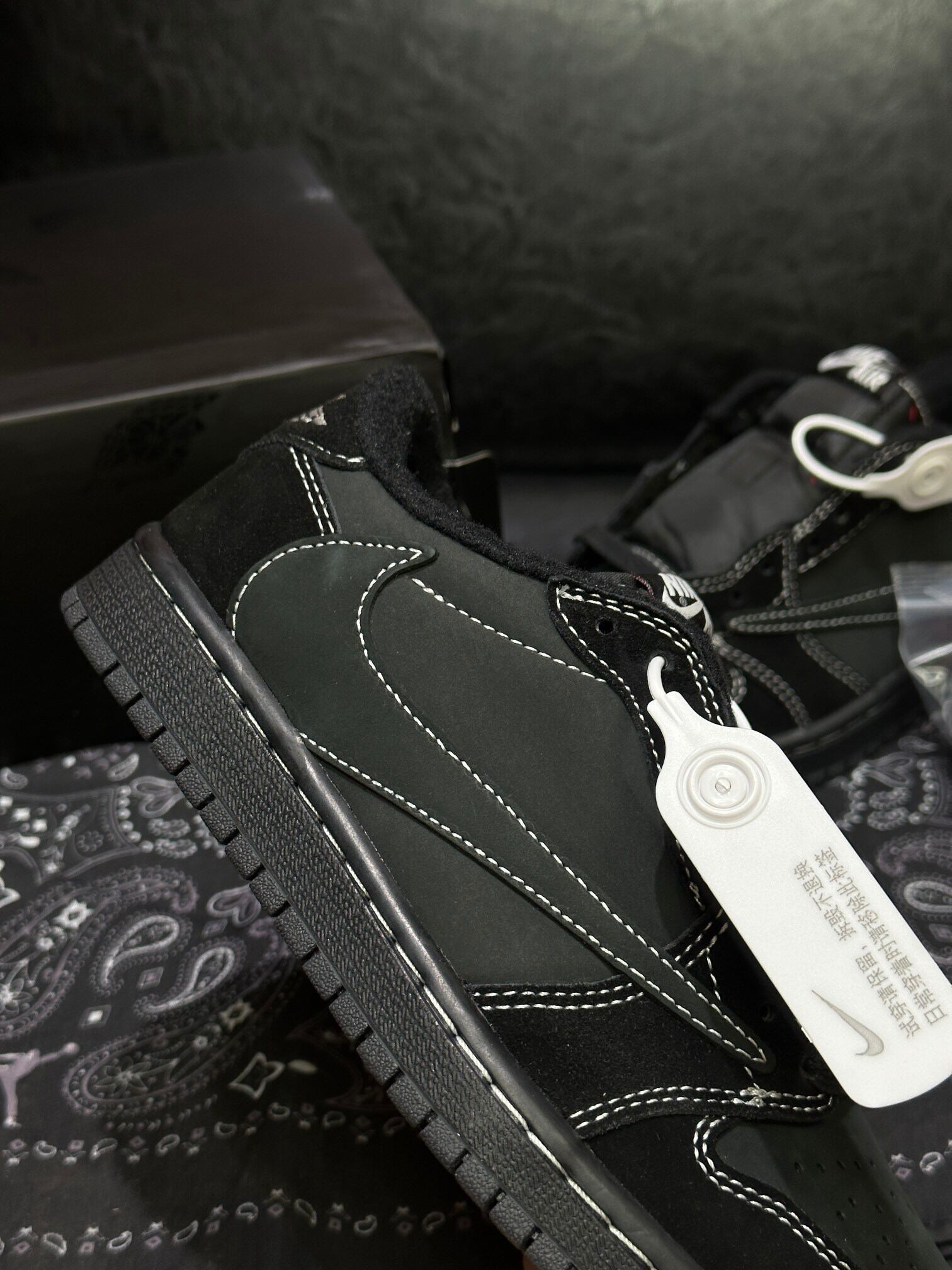 TRAVIS SCOTT x NIKE AIR JORDAN 1 LOW OG SP "BLACK PHANTOM"