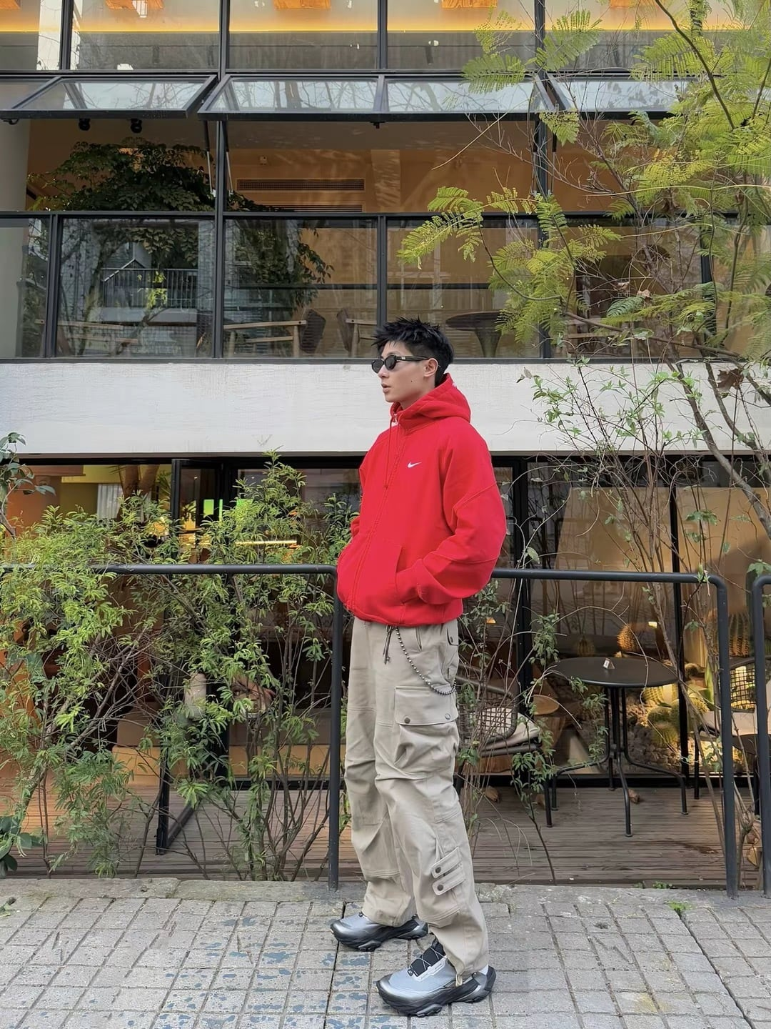 Supreme x Nike "SS25 - Grey" zip-up hoodie