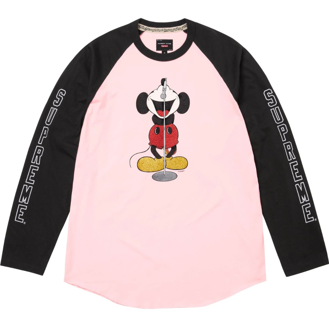 Supreme Number (N)ine Mickey Mouse Raglan L/S Top