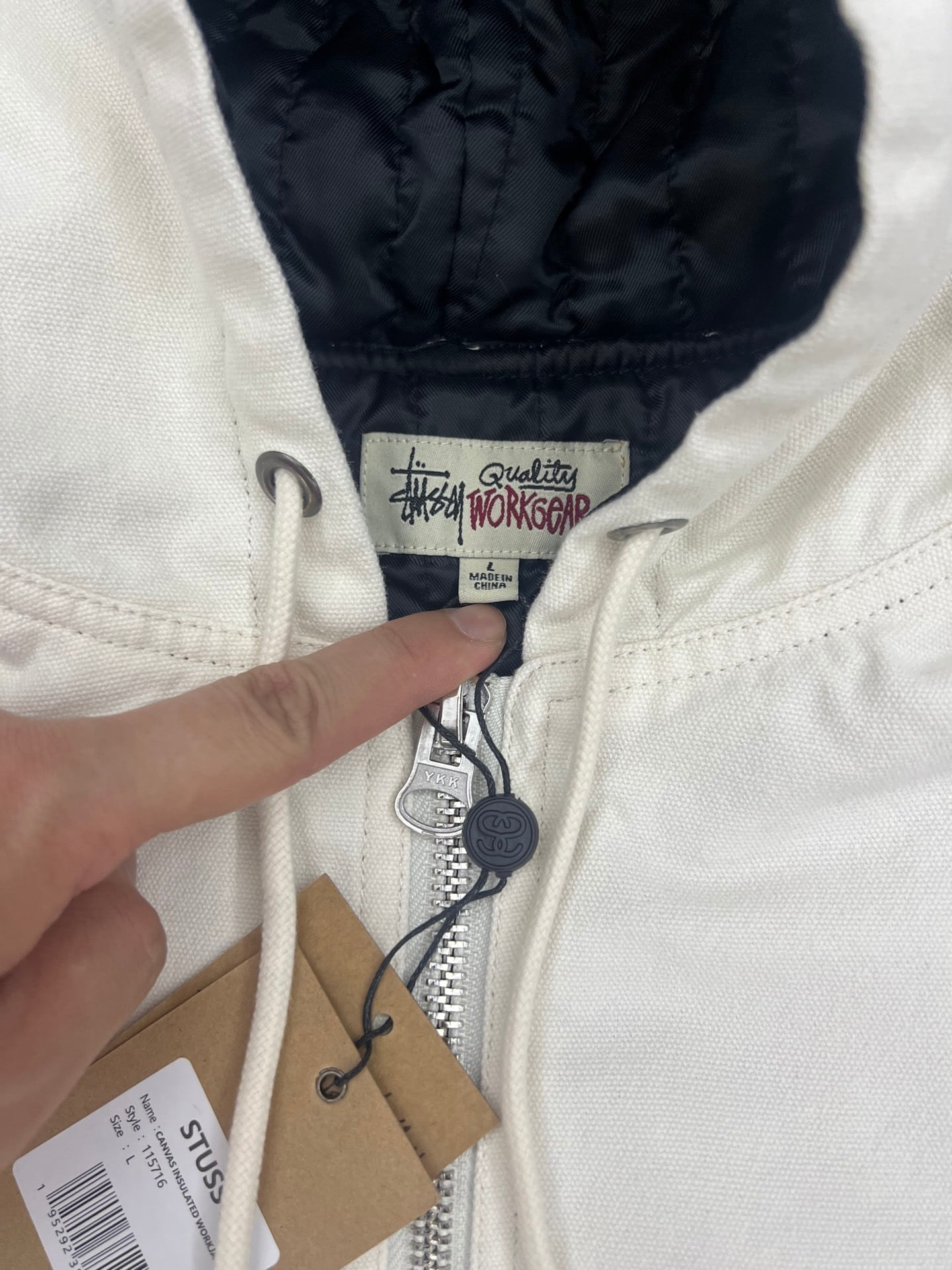 STUSSY FW23 WORK JACKET INSULATED CANVAS