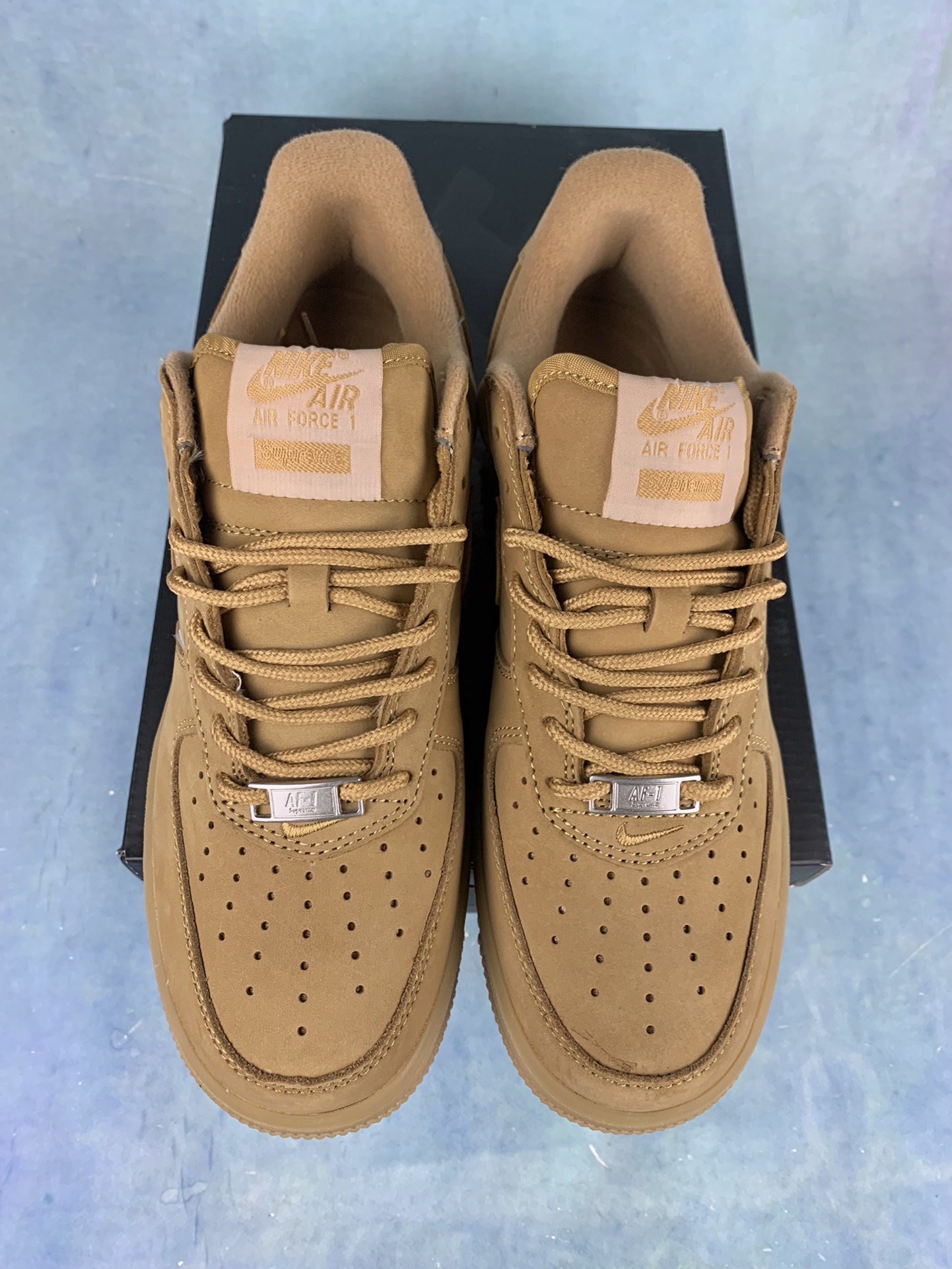 Supreme × Nike Air Force 1 Low "Flax/Wheat"
