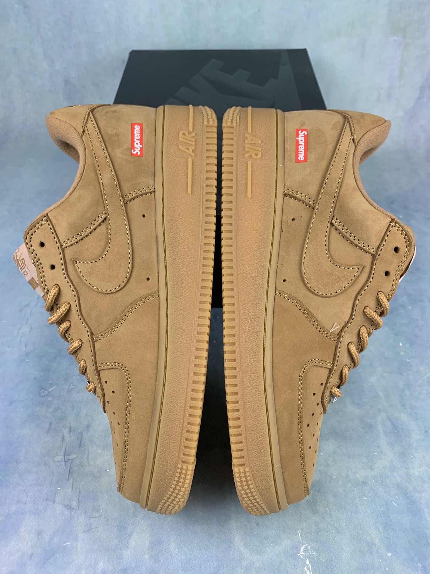 Supreme × Nike Air Force 1 Low "Flax/Wheat"