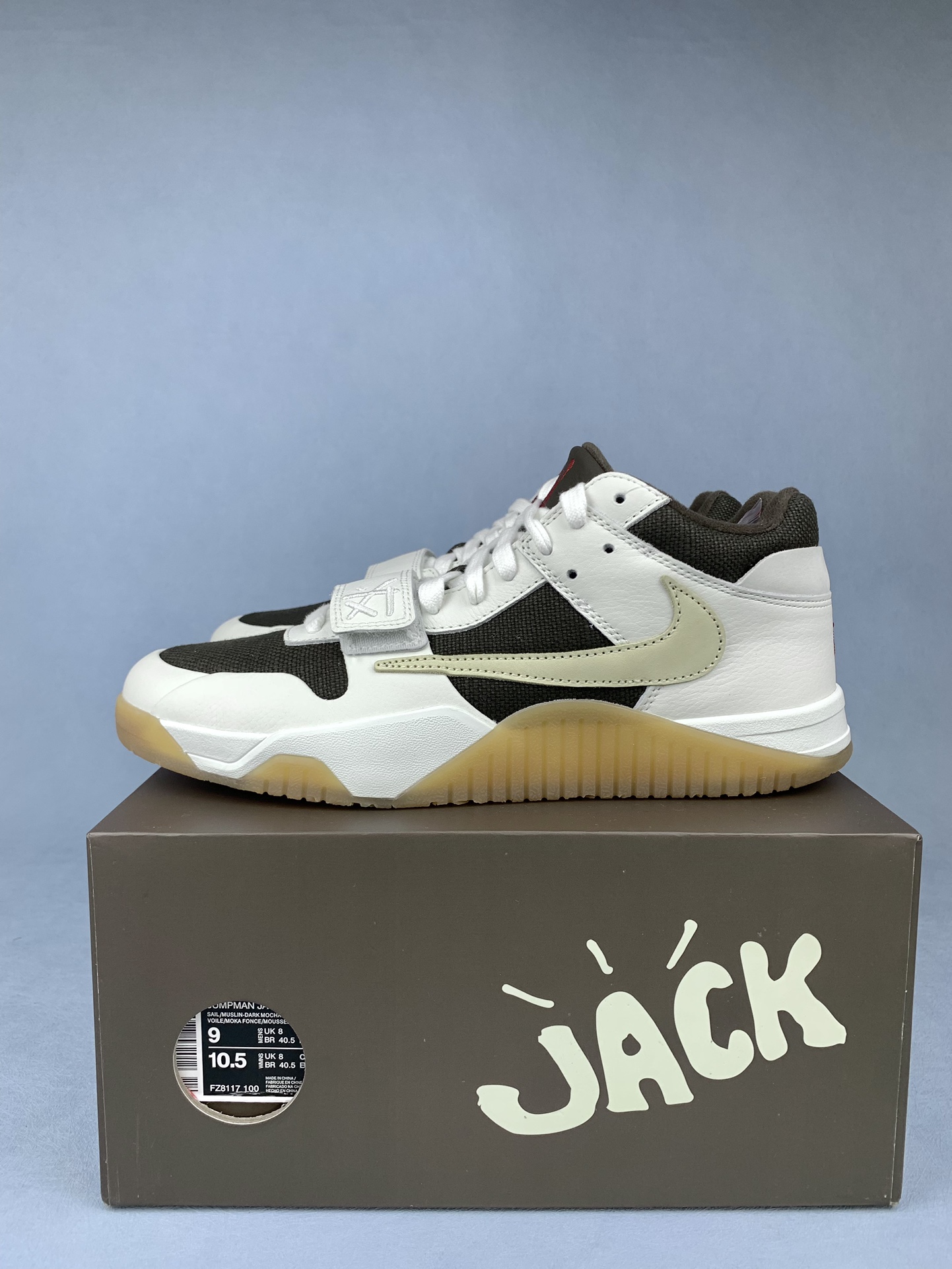 Travis Scott × Nike Jordan Jumpman Jack TR "Sail and Dark Mocha"