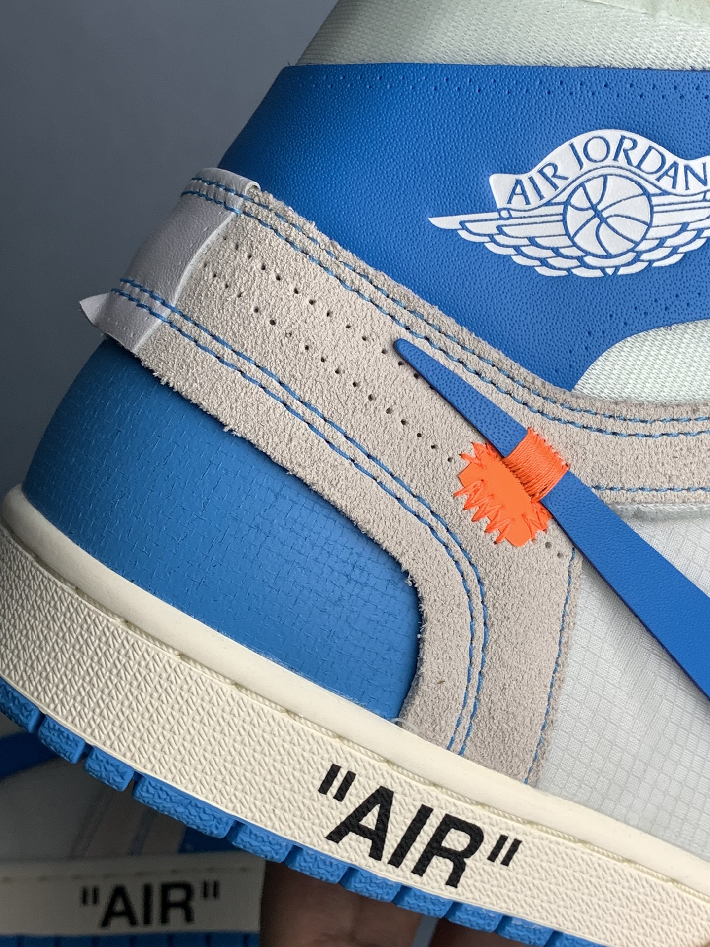 [LJR] Off-White × Nike Air Jordan 1 High UNC "White/Dark Powder Blue"