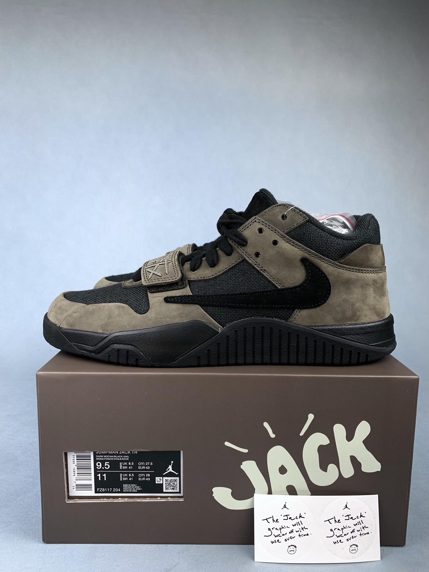 Travis Scott × Nike Jordan Jumpman Jack TR CJ1 T-Rexx "Black and Dark Mocha"