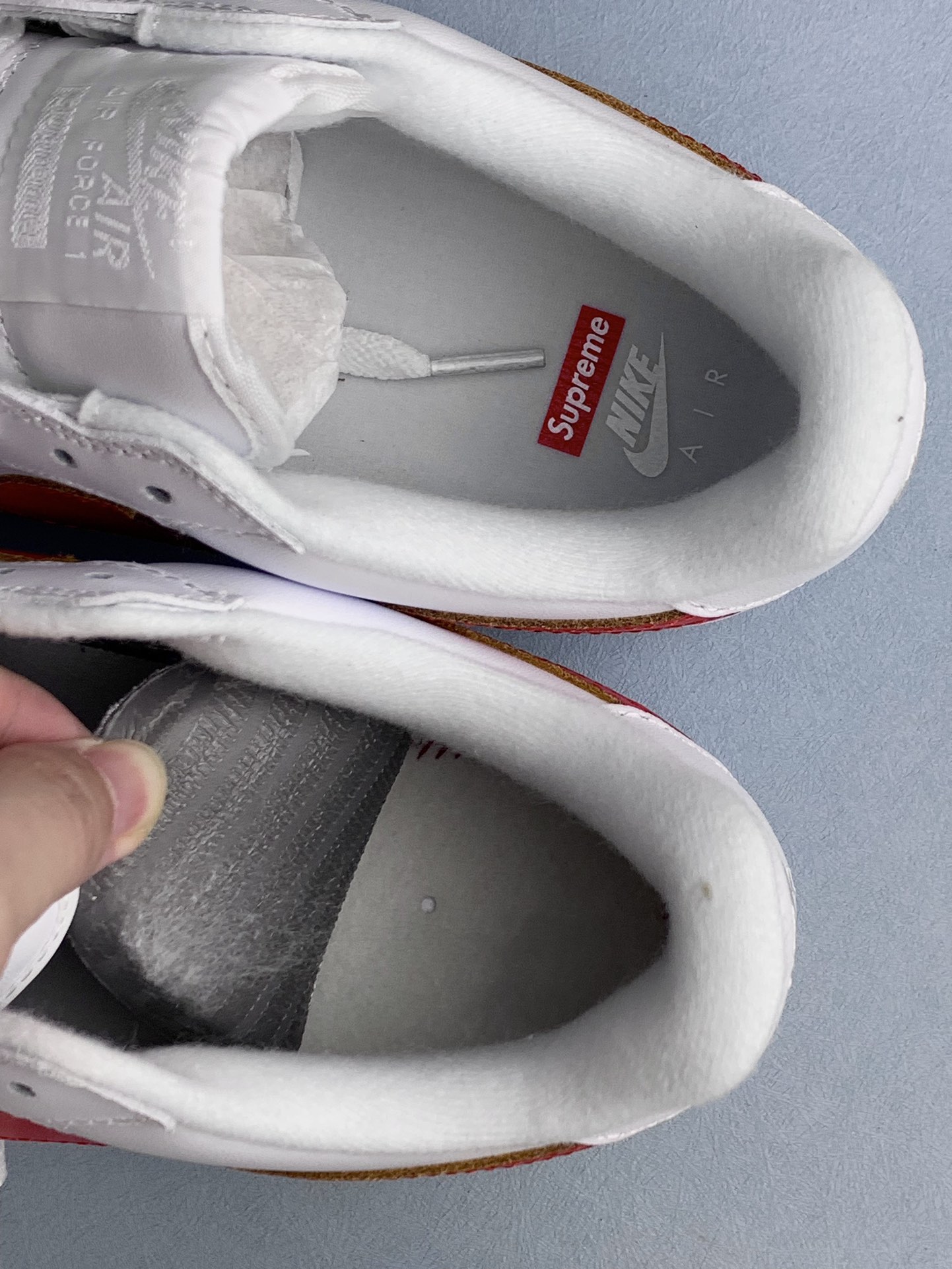 Supreme × Nike Air Force 1 Low China Exclusive "White/Speed Red"