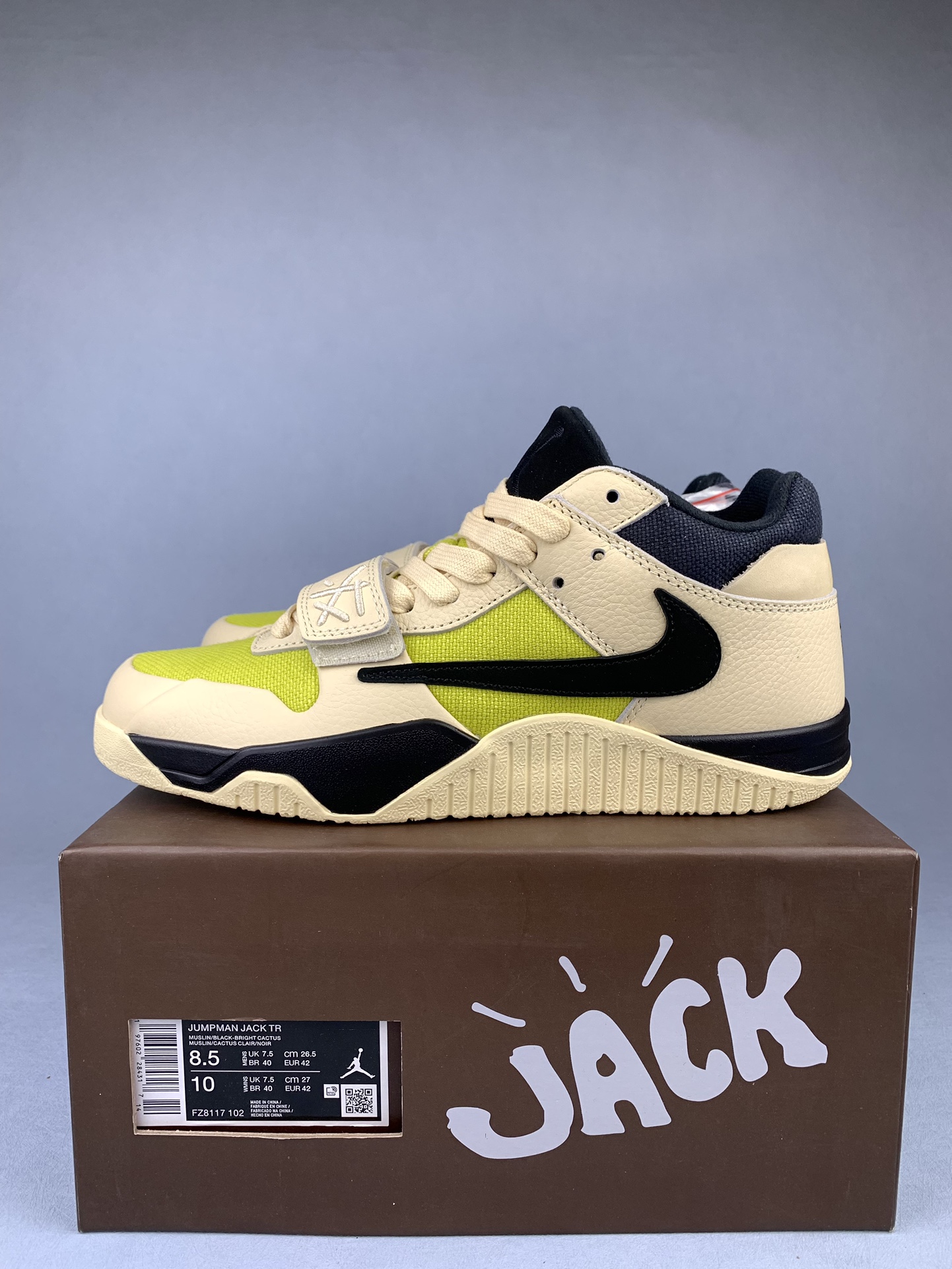 Travis Scott × Nike Jordan Jumpman Jack TR CJ1 T-Rexx "Bright Cactus"