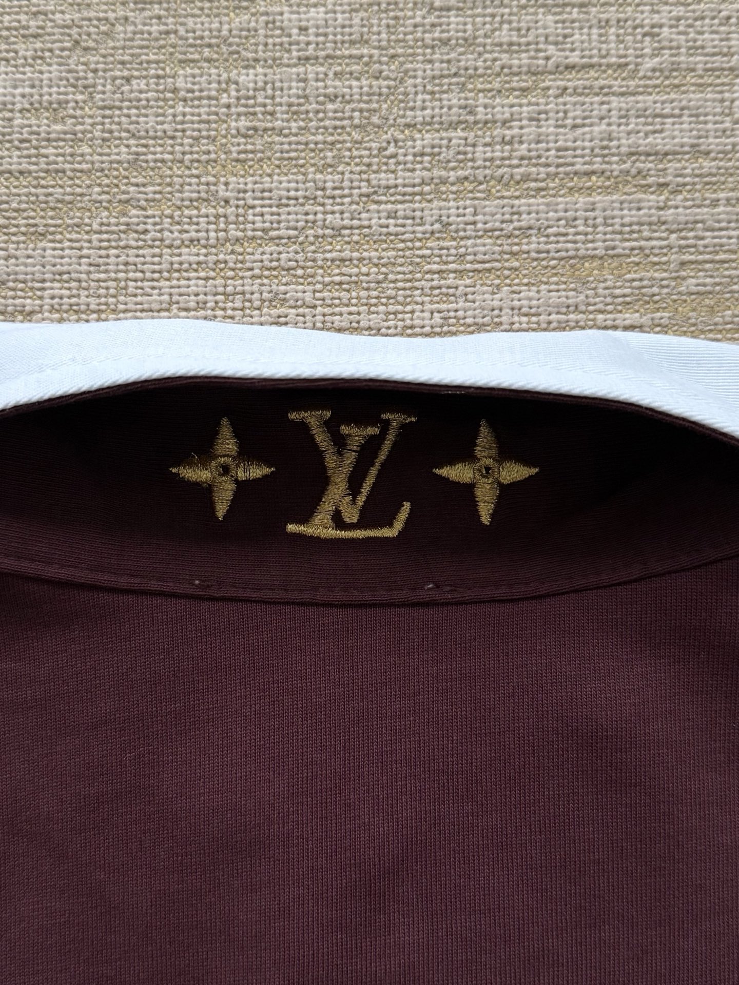 1AIKC2 ダミエ ストライプ 長袖ポロシャツ