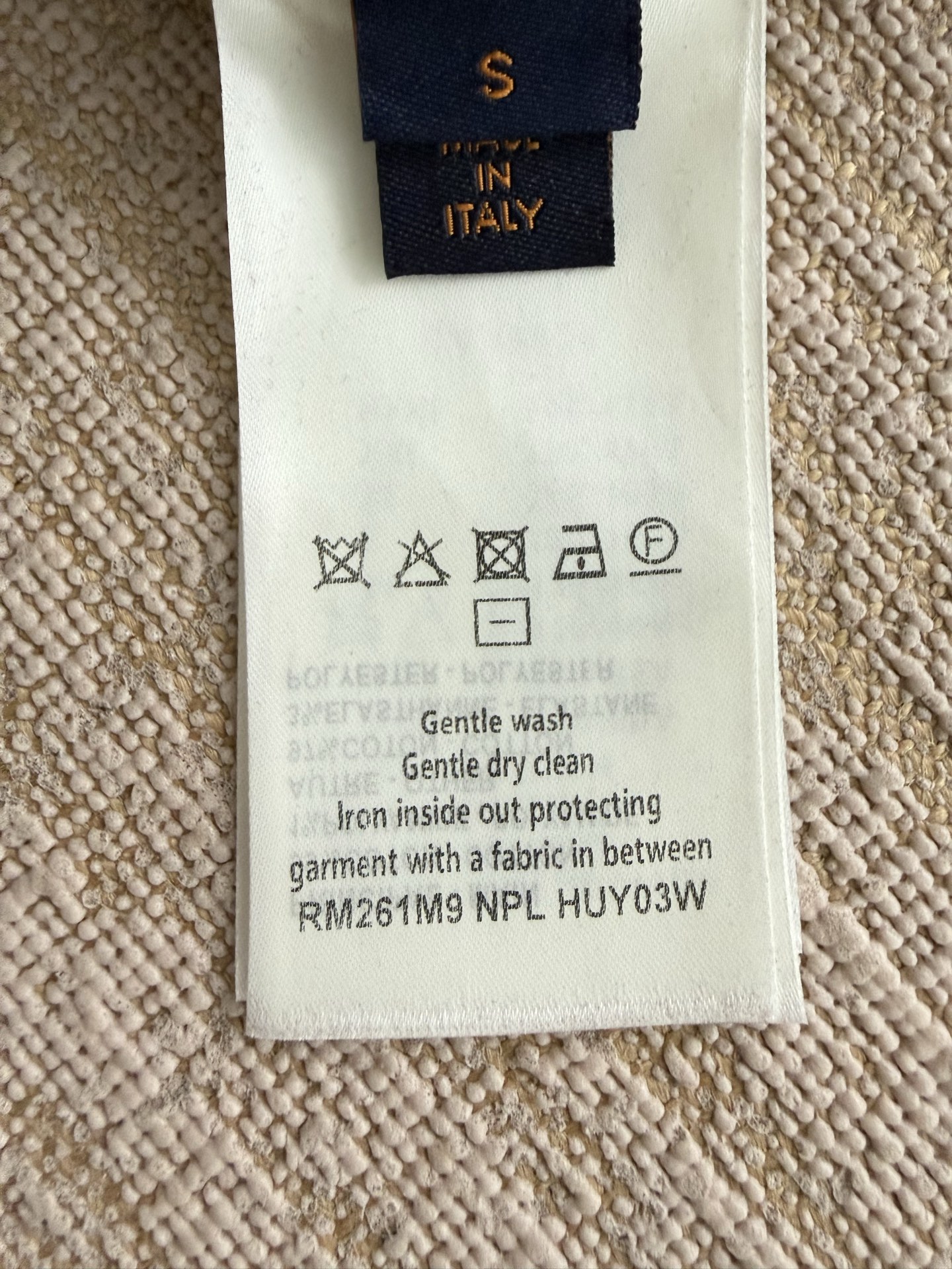 1AIKC2 ダミエ ストライプ 長袖ポロシャツ