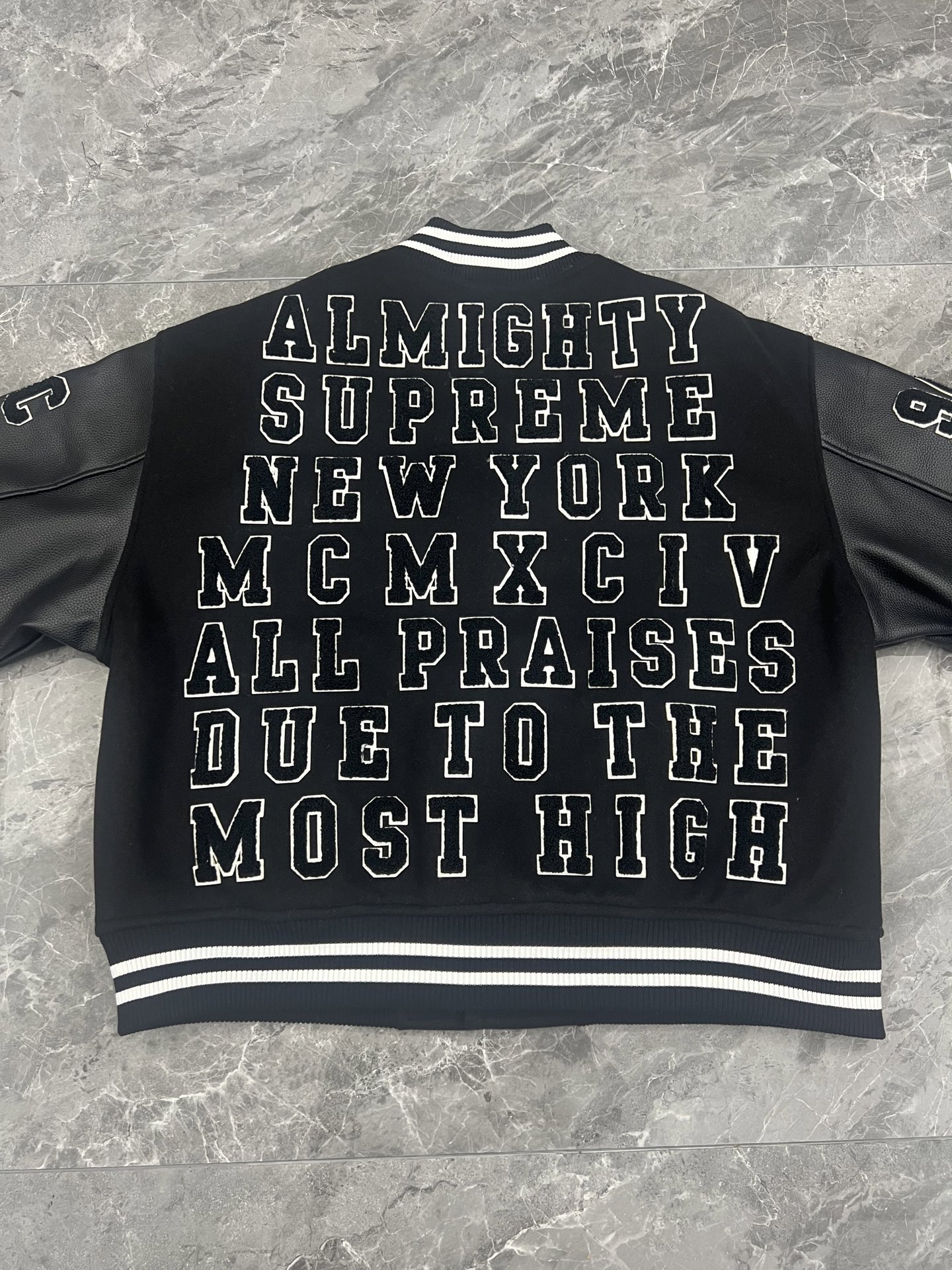 Supreme SS25 week3 Praises Varsity Jacket