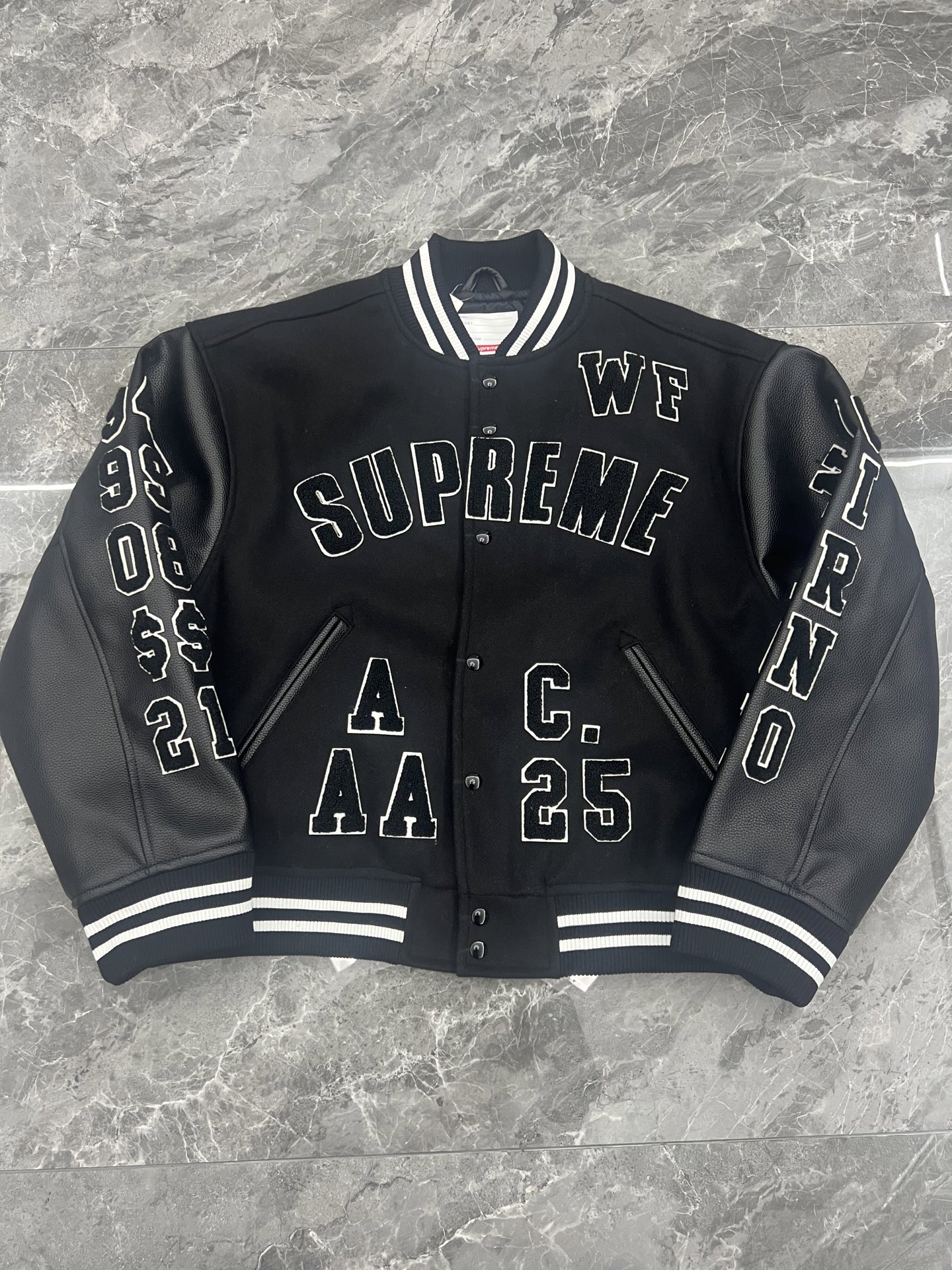 Supreme SS25 week3 Praises Varsity Jacket