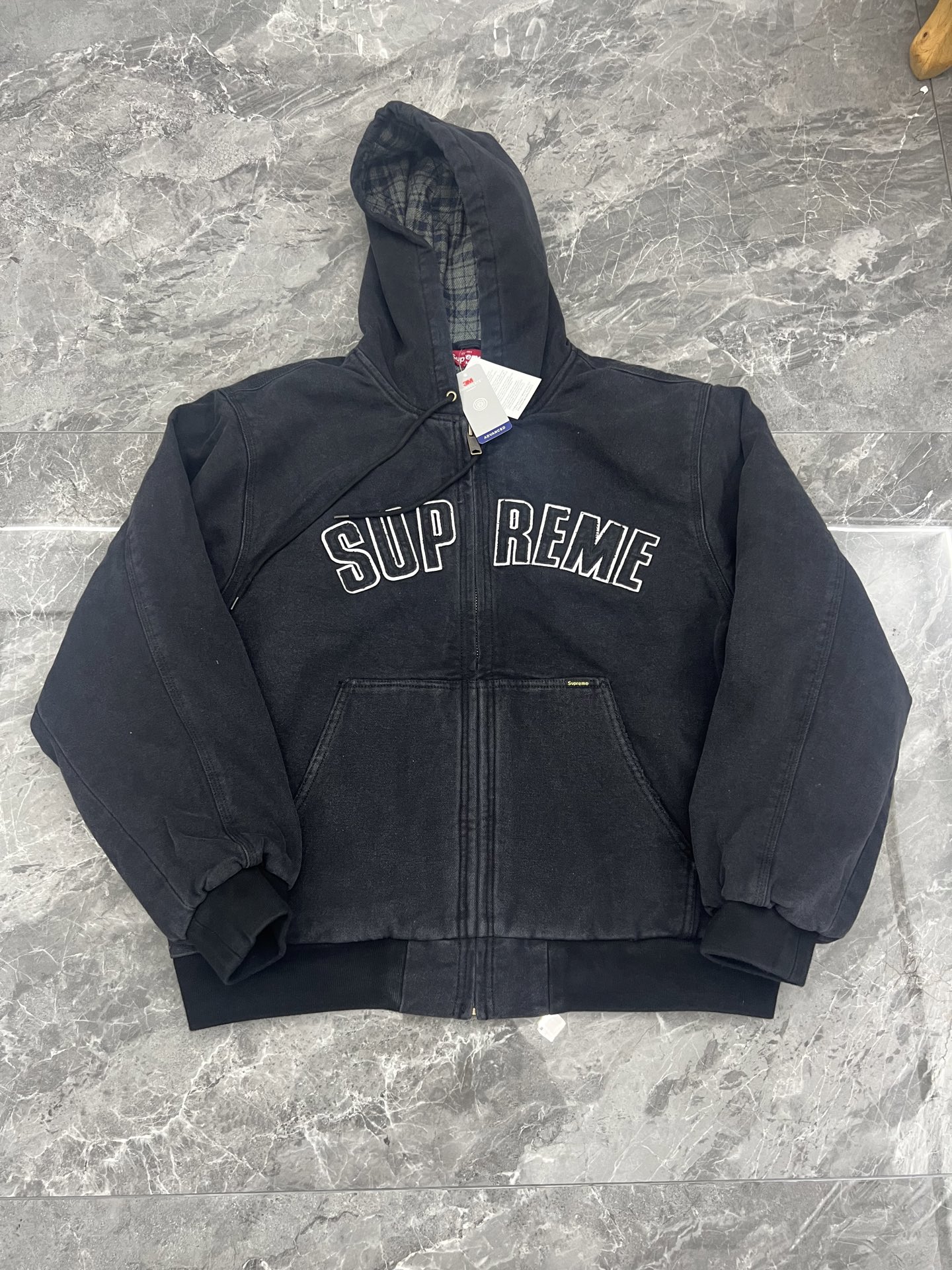 Supreme FW25 WEEK1 Reflective Arc Hooded Work Jacket