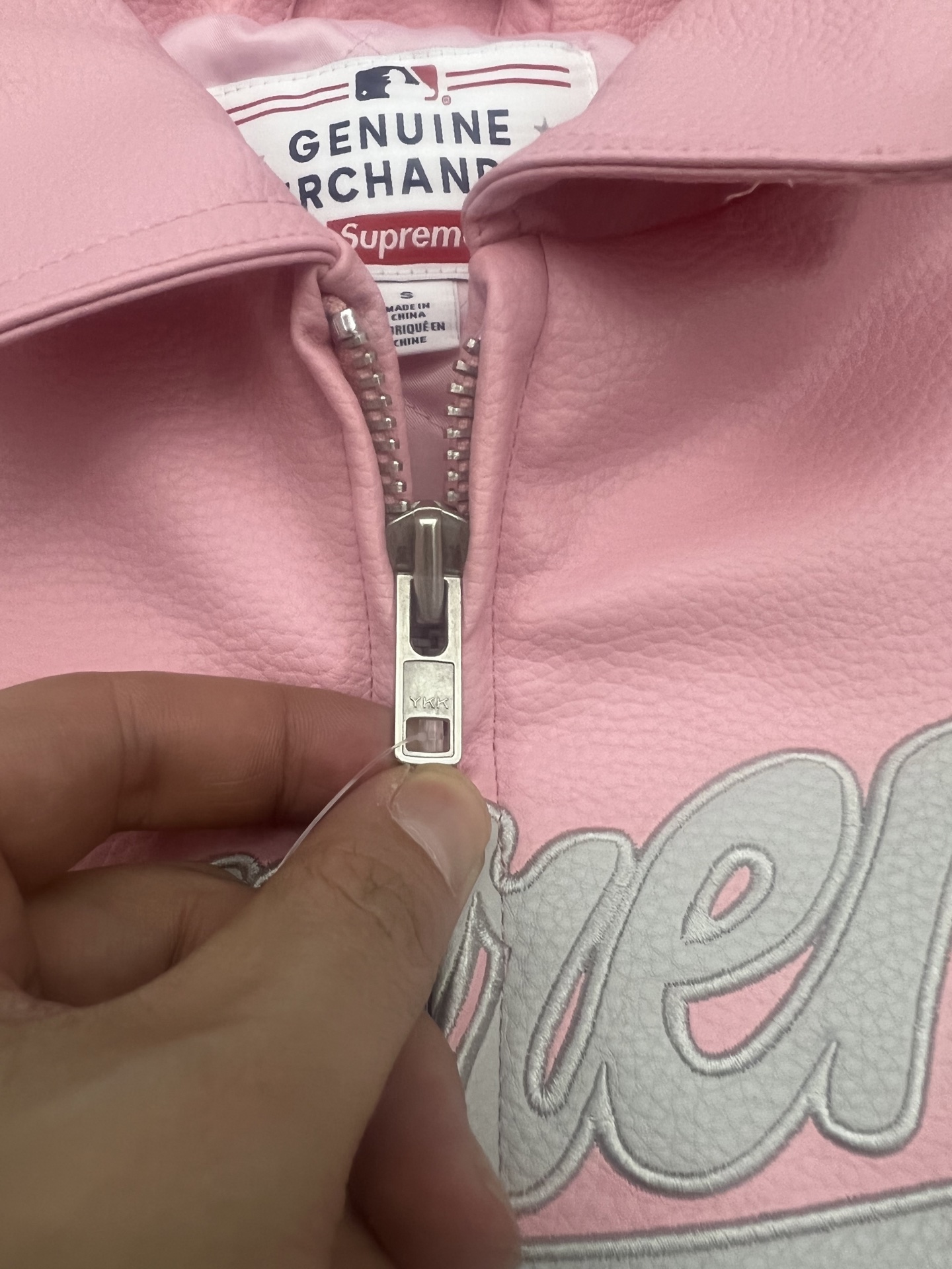 Supreme x Chicago White Sox FW25 Leather Varsity Jacket