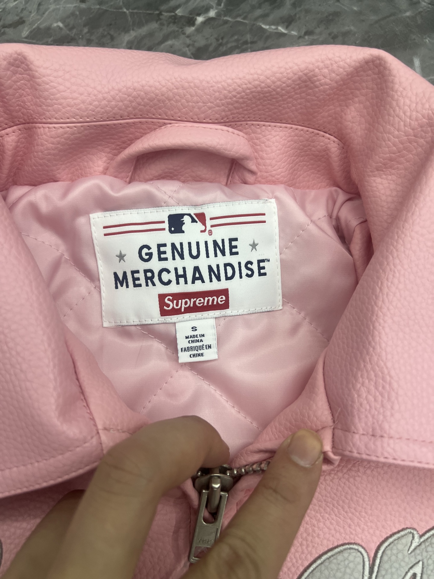 Supreme x Chicago White Sox FW25 Leather Varsity Jacket