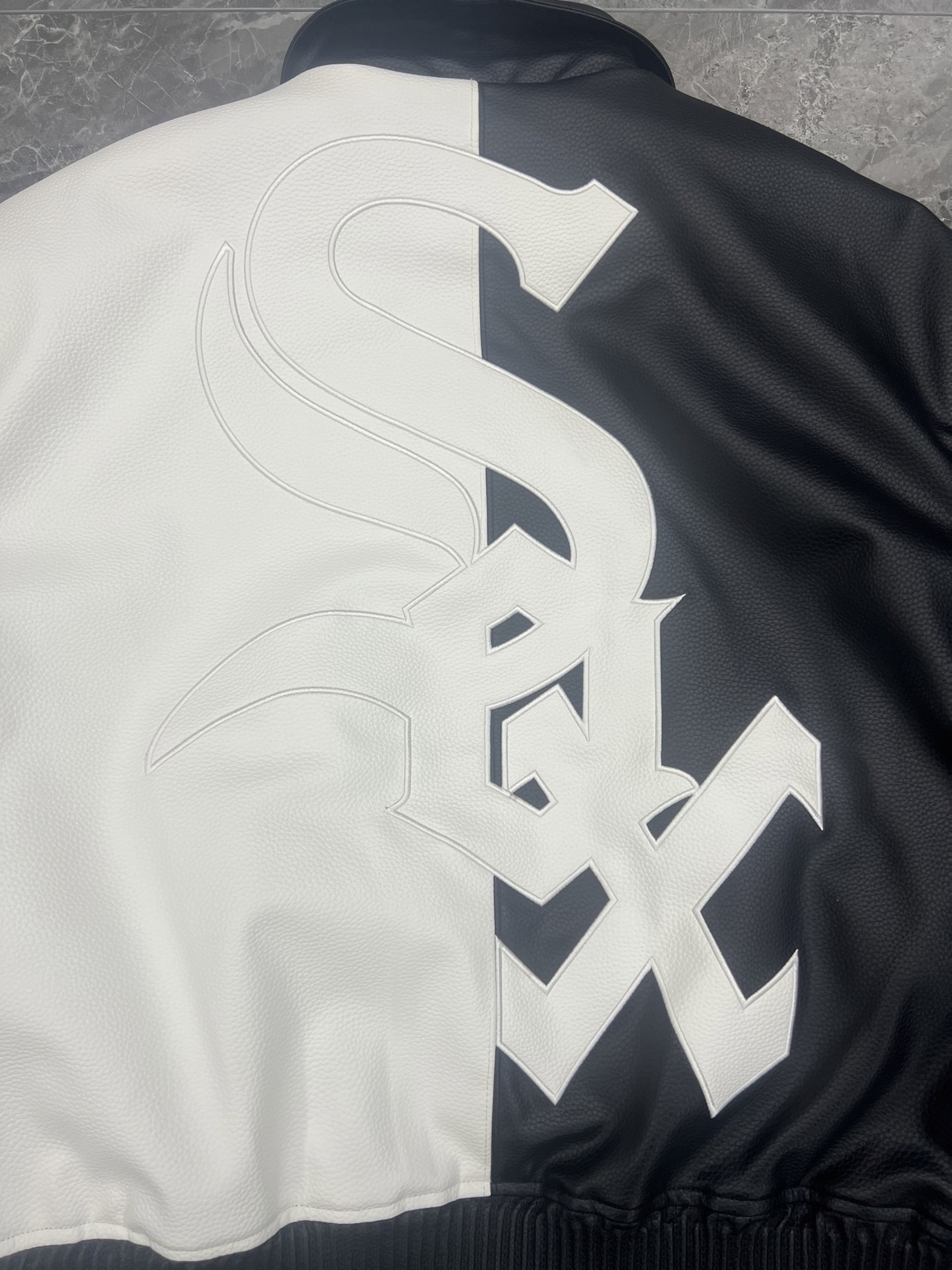 Supreme x Chicago White Sox FW25 Leather Varsity Jacket