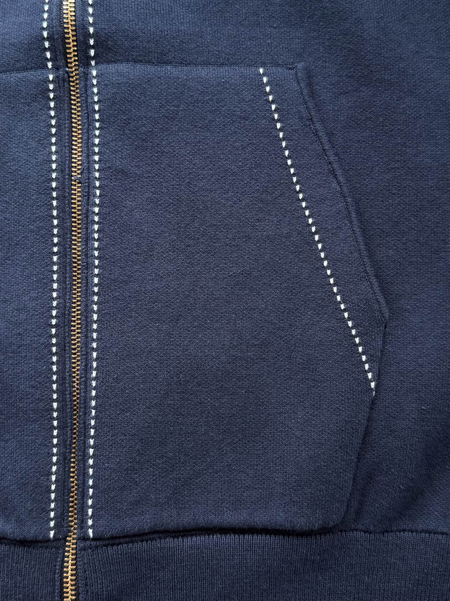 1AIWEP グラフィック インターシャ ジップコットンパーカ