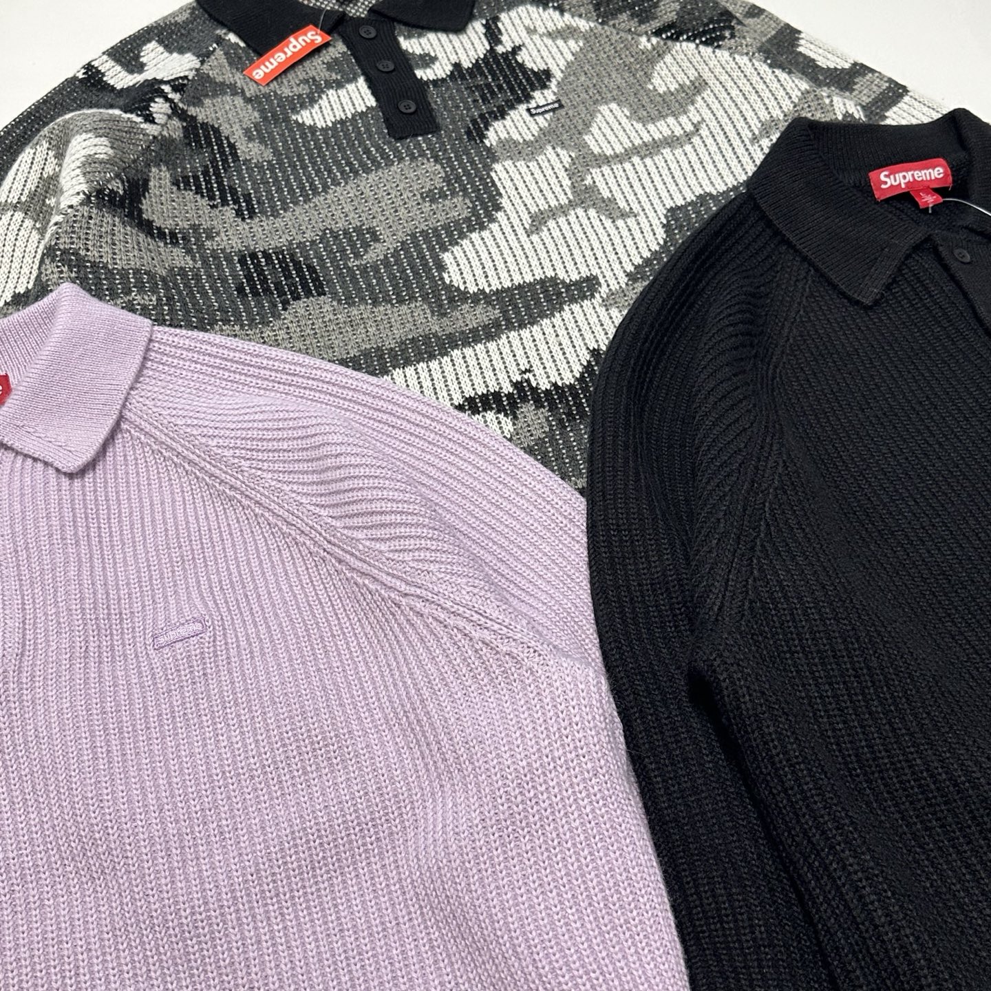 SUPREME FW25 SMALL BOX POLO SWEATER