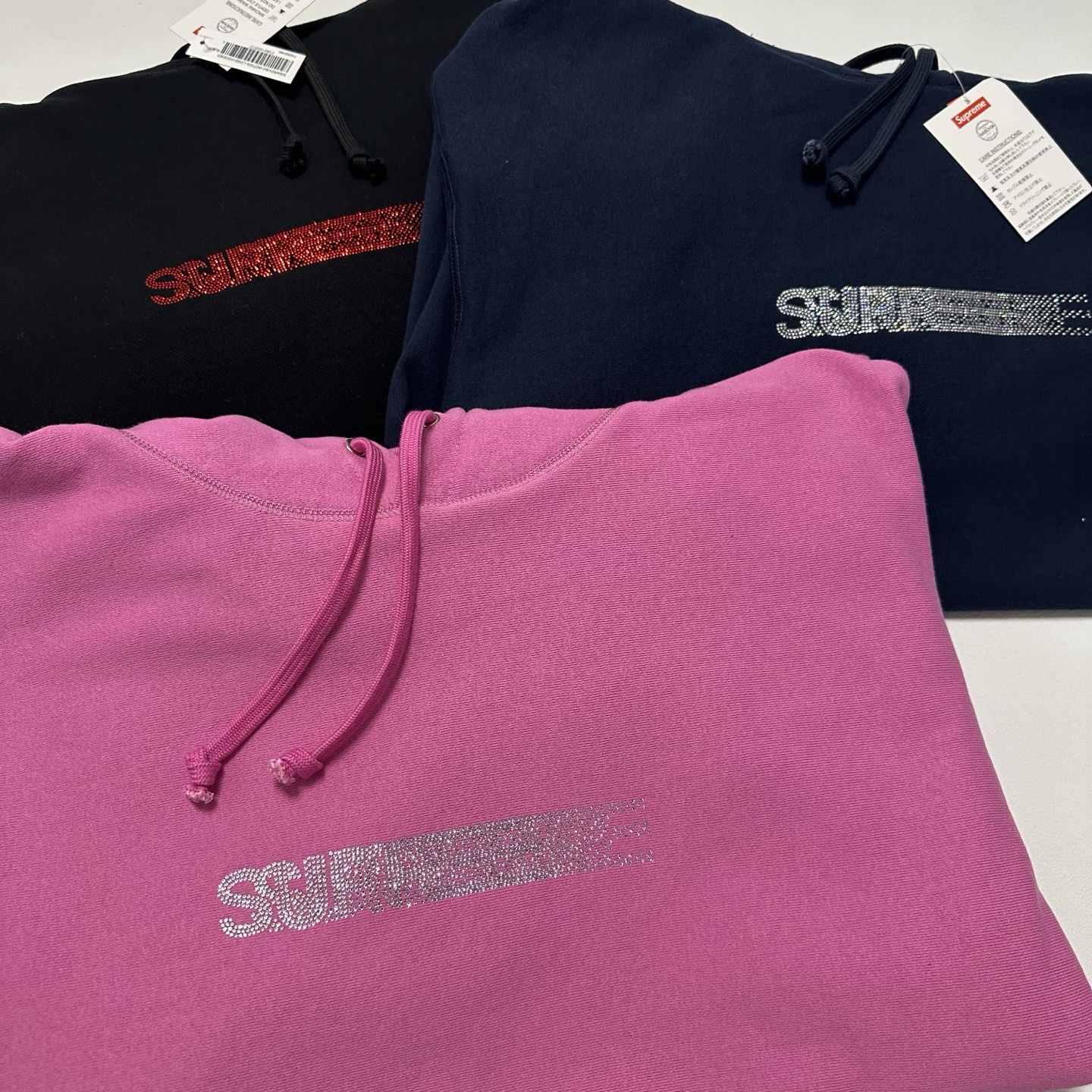 Supreme Swarovski Motion Logo Hooded Sweatshirt