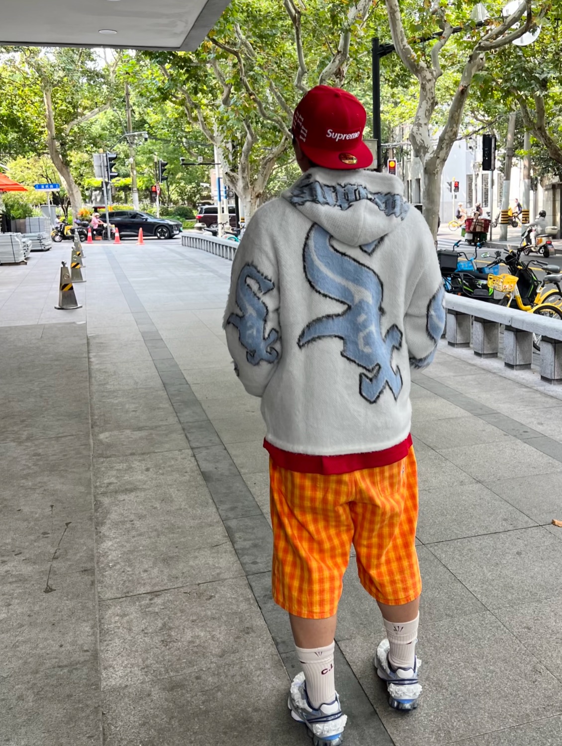 SUPREME FW25 CHICAGO WHITE SOX ZIP UP HOODED SWEATER