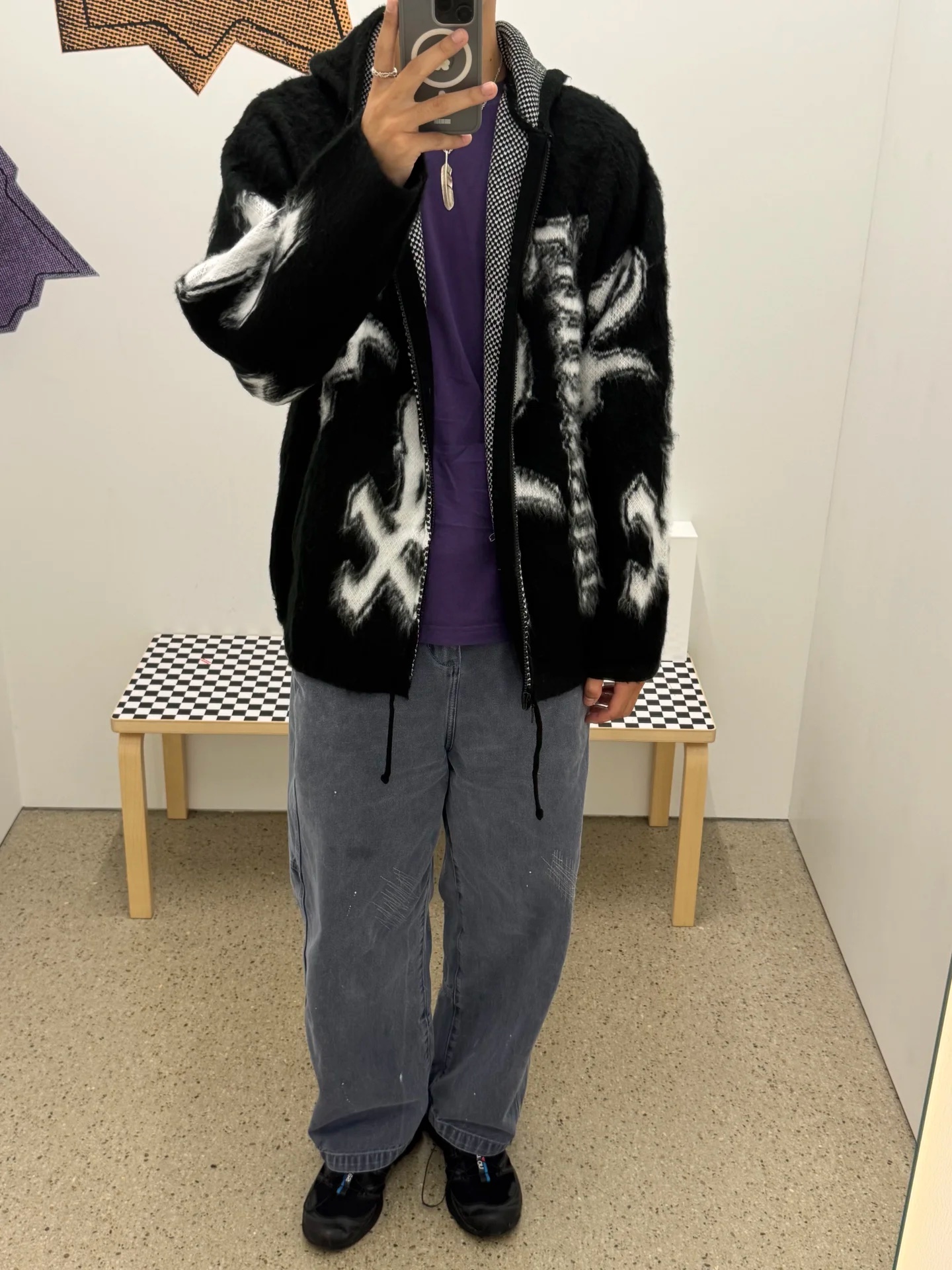 SUPREME FW25 CHICAGO WHITE SOX ZIP UP HOODED SWEATER