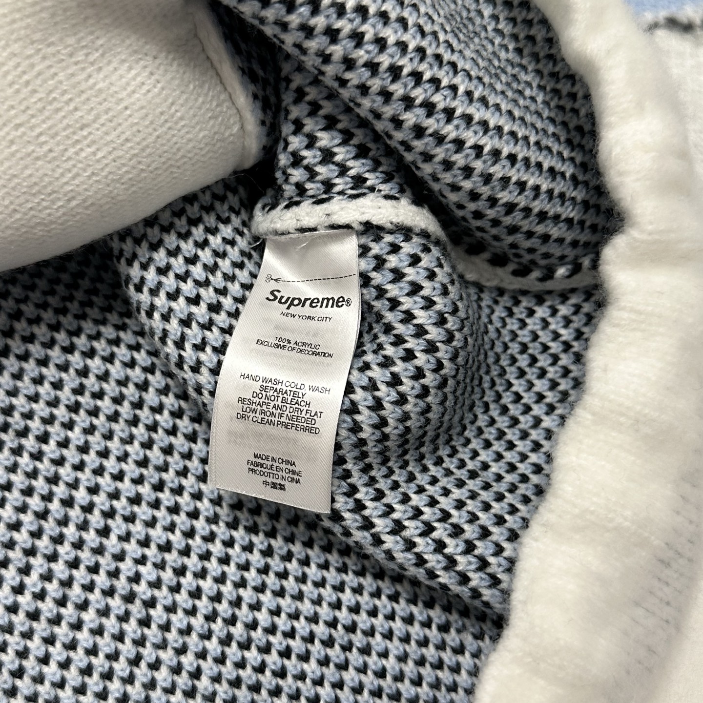 SUPREME FW25 CHICAGO WHITE SOX ZIP UP HOODED SWEATER