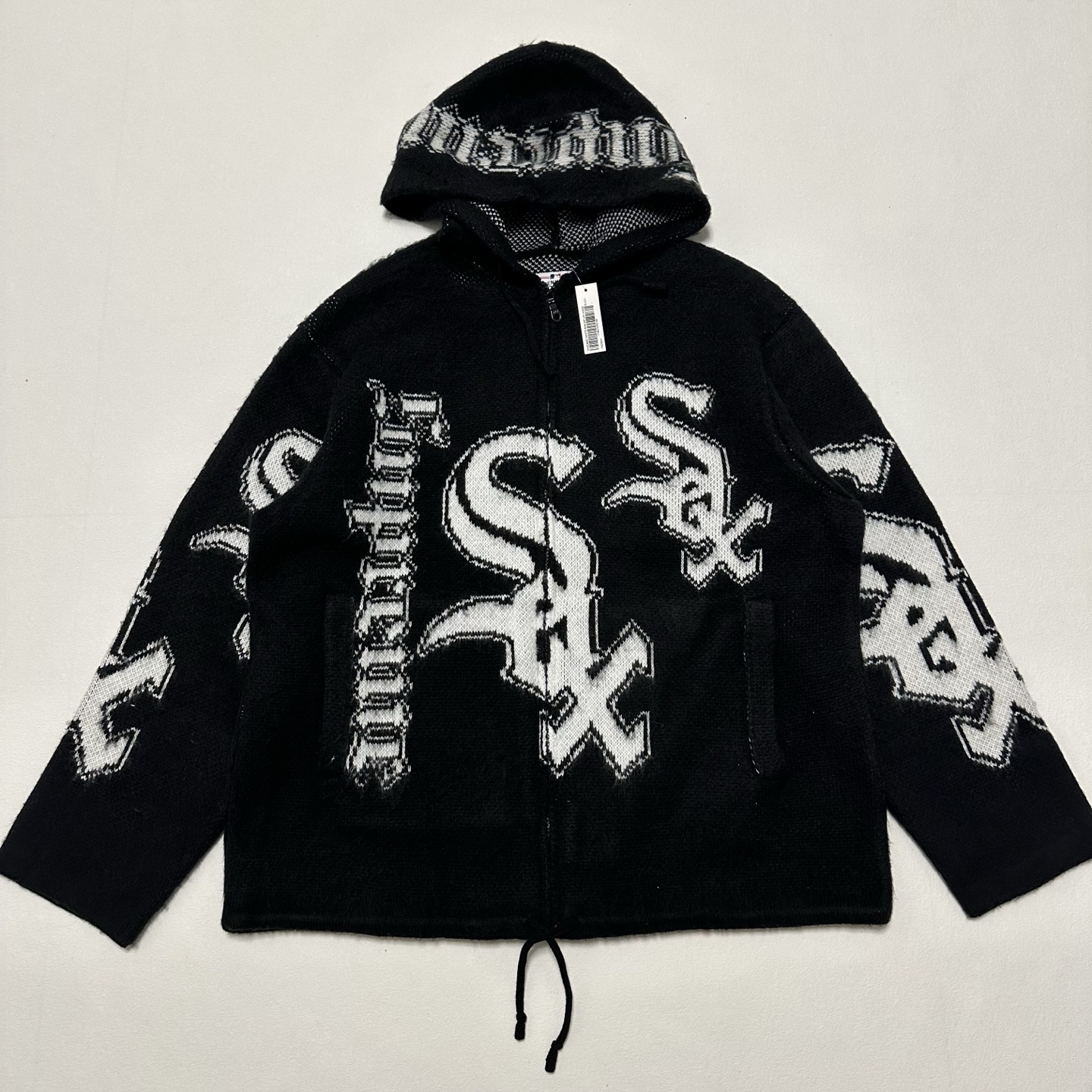 SUPREME FW25 CHICAGO WHITE SOX ZIP UP HOODED SWEATER